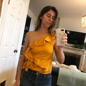 Cynthia Rowley one shoulder blouse